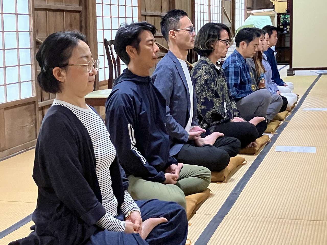 画像：毛利家菩提寺 東光寺で座禅体験